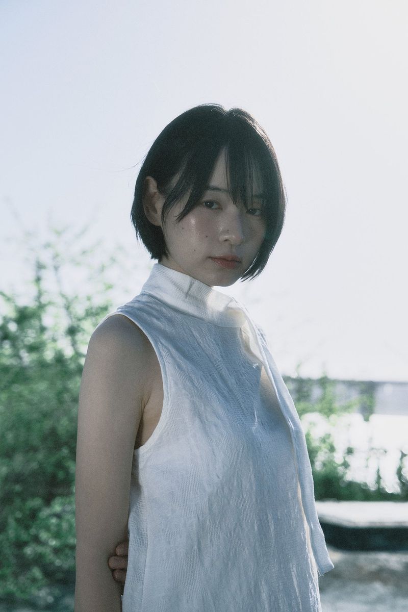 SCARF FRILL SLEEVELESS DRESS 