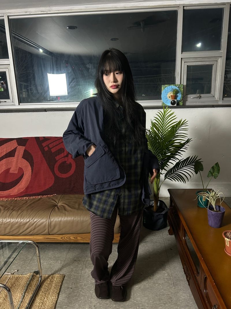 (3colors) stripe natural pants