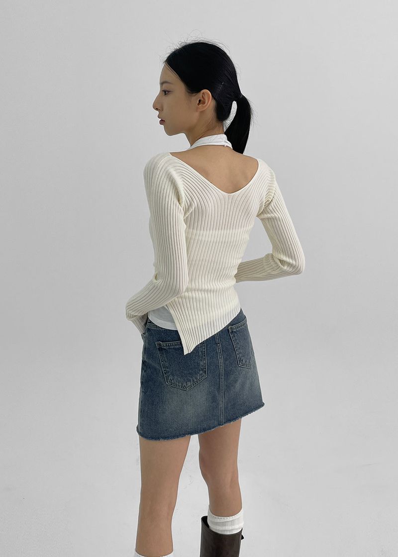 BLACKUP（ブラックアップ）の「[B-DENIM] CUTTING MINI SKIRT 030（Skirts）」