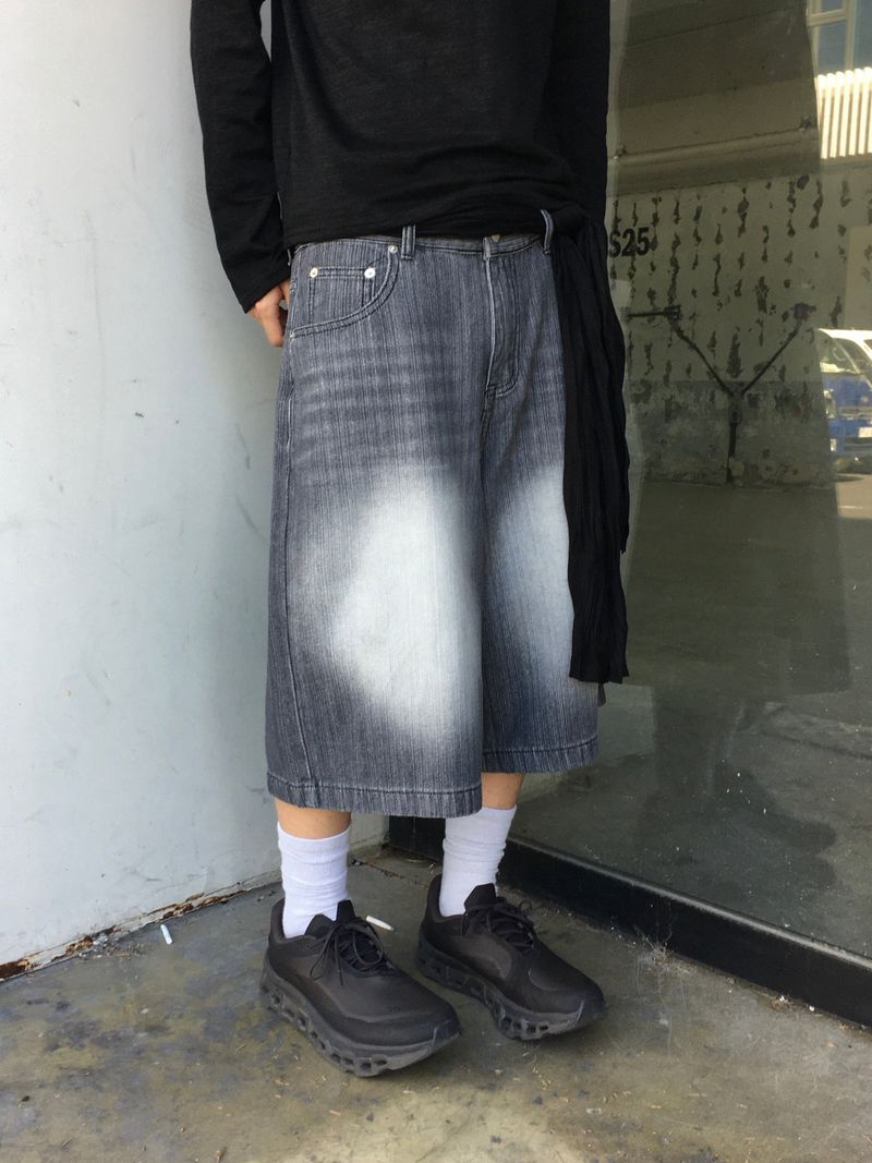 Surf Stripe Bermuda Denim Pants 2C