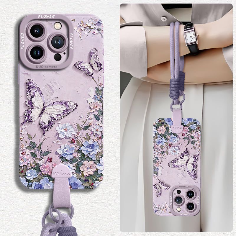 CLAIT AOUF(クレイト アウフ)の「iPhone 16 Pro ハンギングロープエンジェルアイシリコンフォンケース(スマホグッズ/小物)」