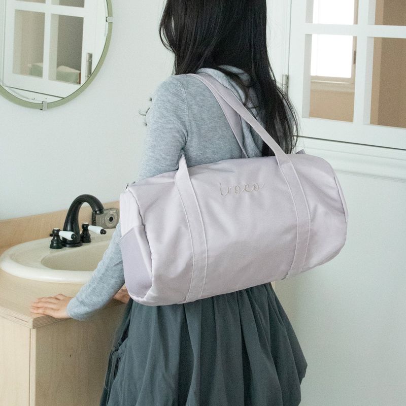 logo duffle bag_lilac