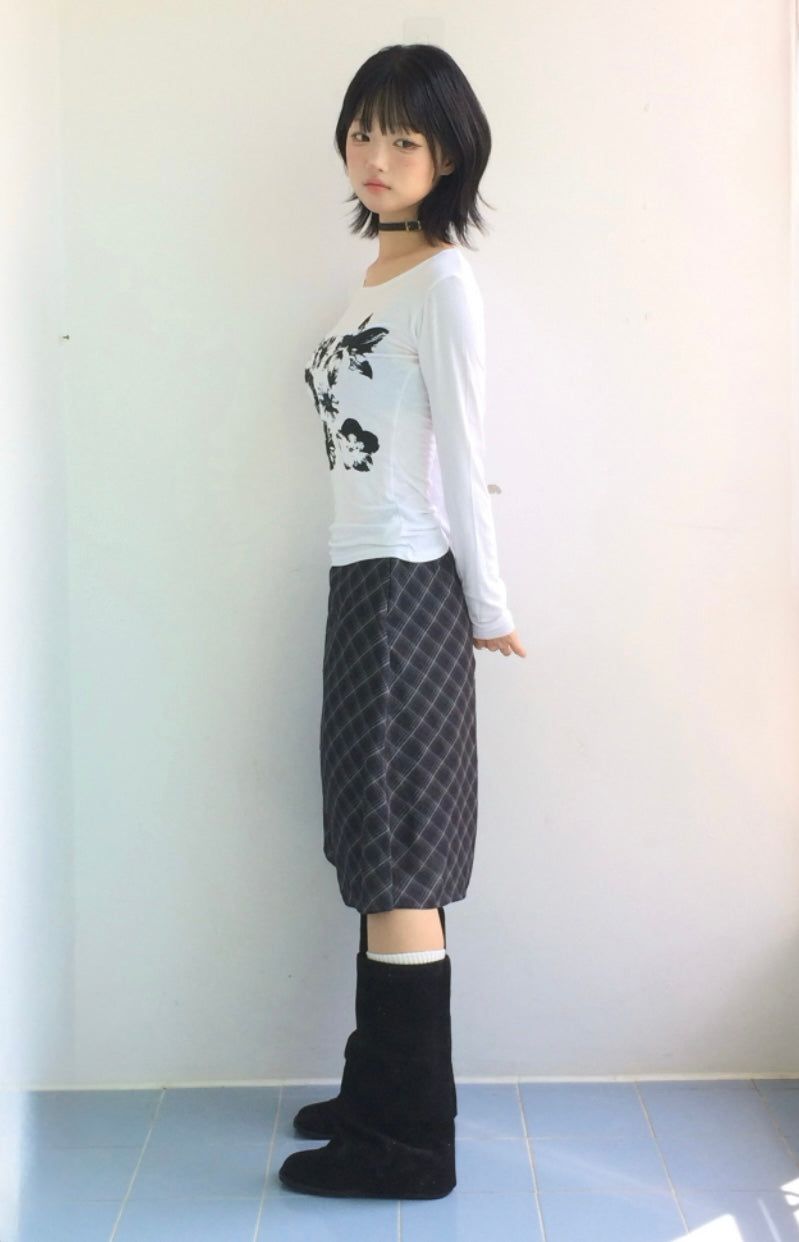 More cross checkered skirt