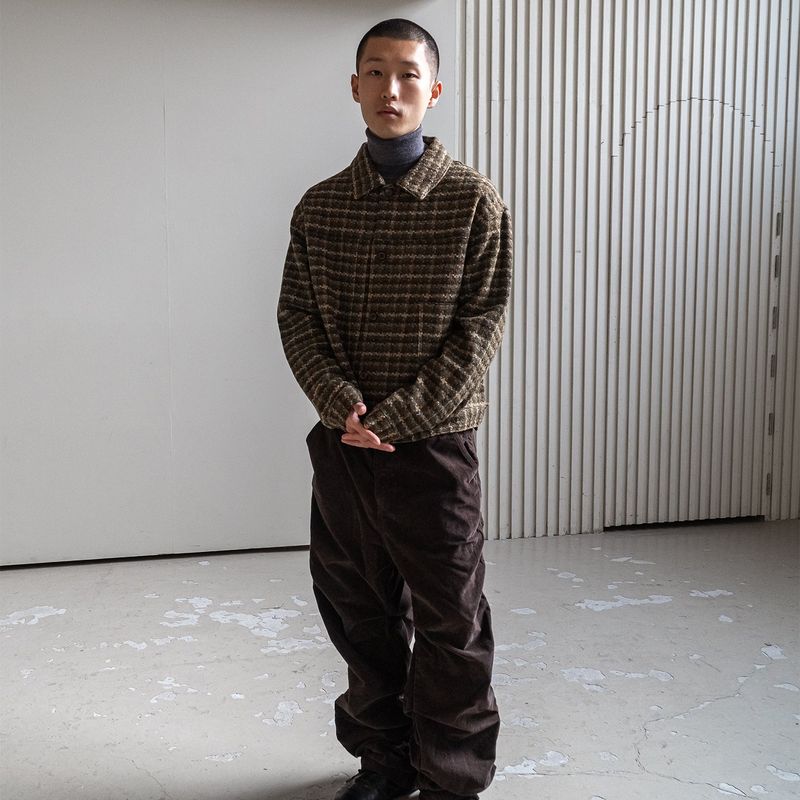 Virgin wool trucker blouson / Olive