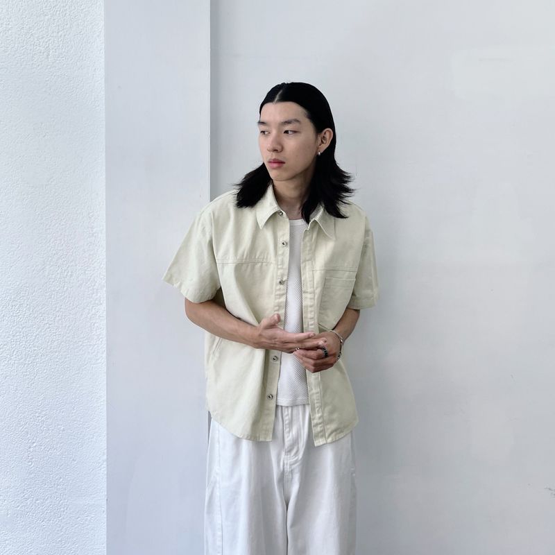 Mist Beige Utility Shirt