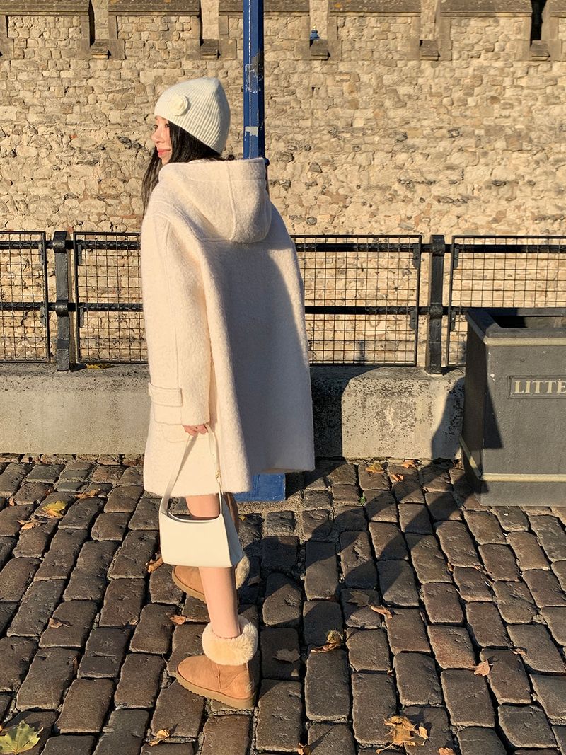 [MADE] Toit wool alpaca handmade toggle hood coat