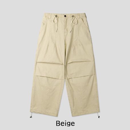 Draw Wash Parachute Wide Pants