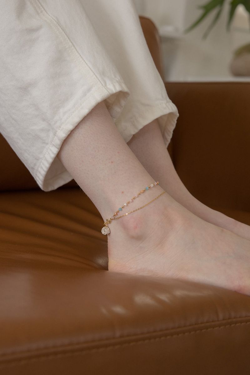 [2way] Pastel candy chain 925 silver bracelet