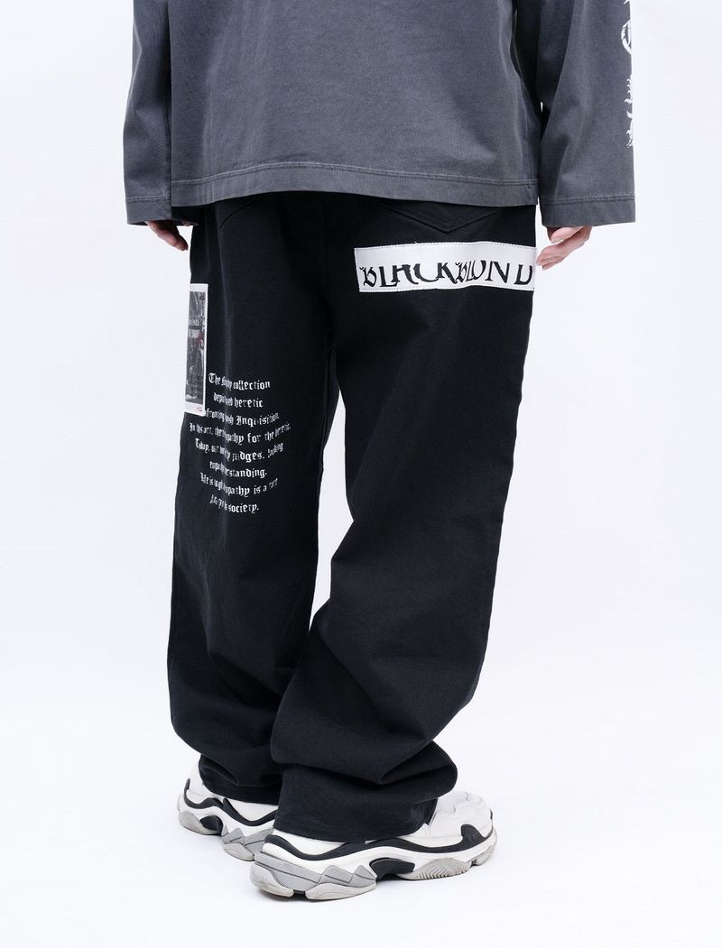 BBD No Sympathy Wide Cotton Pants (Black)