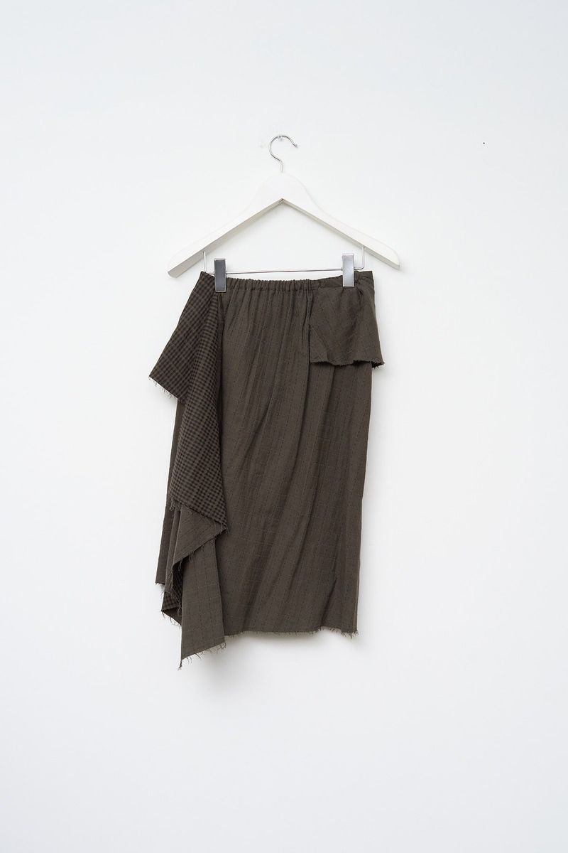 (W) Twin Checked Skirt