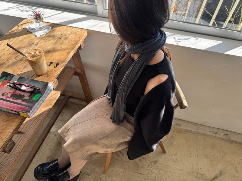 Denish Scarf - Charcoal