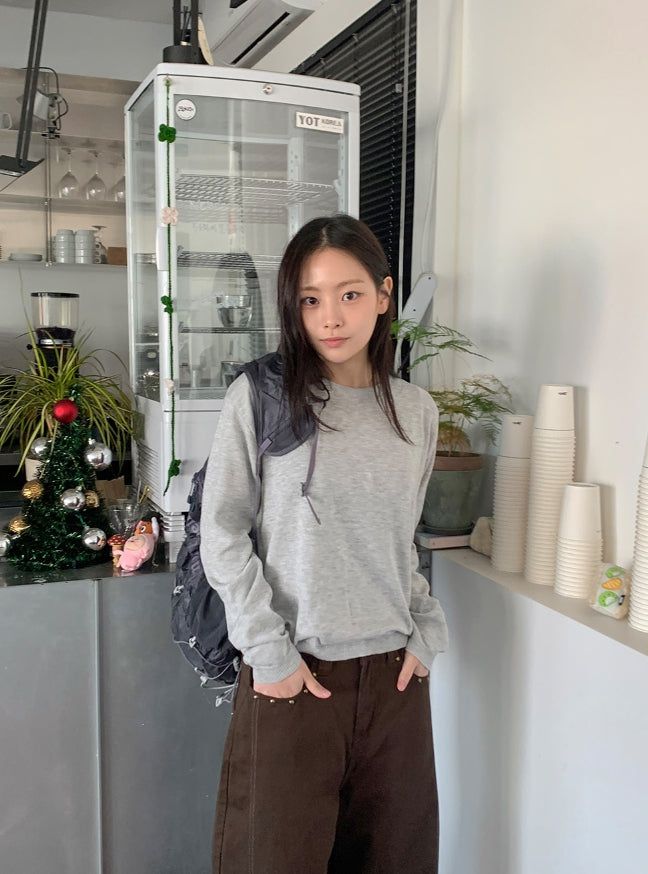 BAON（バオン）の「Renbaf Basic Round Knit（Tops）」