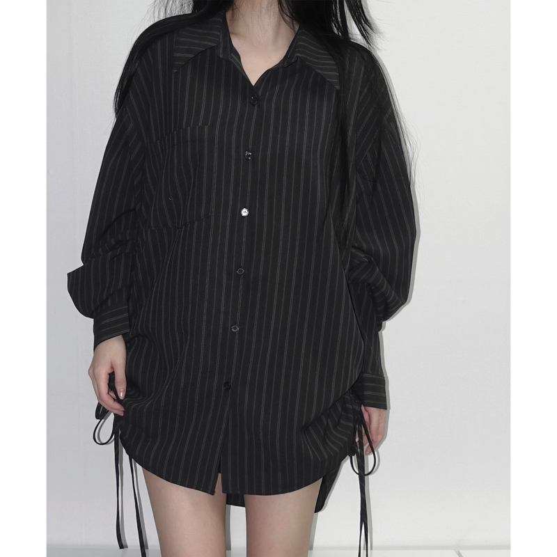 [MADE] Soft Breeze Shirring Slit Shirt