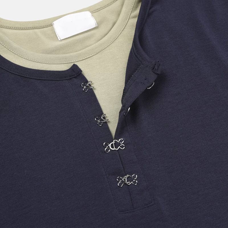 Kenz Buckle Layered Top