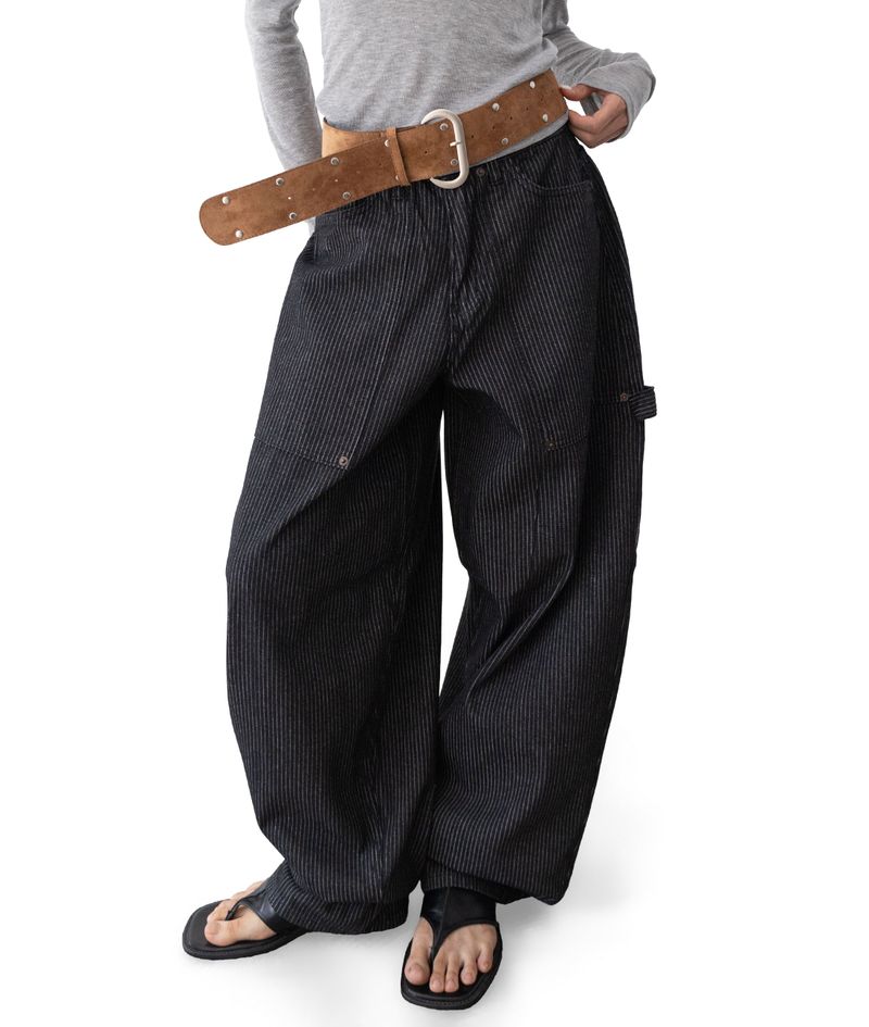 un:tyl(オンタイル)の「(Unisex) Nadin Balloon Stripe Denim Work Pants(Pants)」