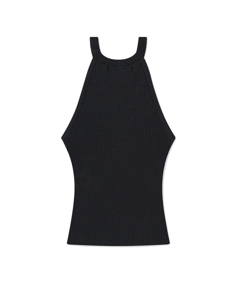 DENIM PRINTED HALTER KNIT