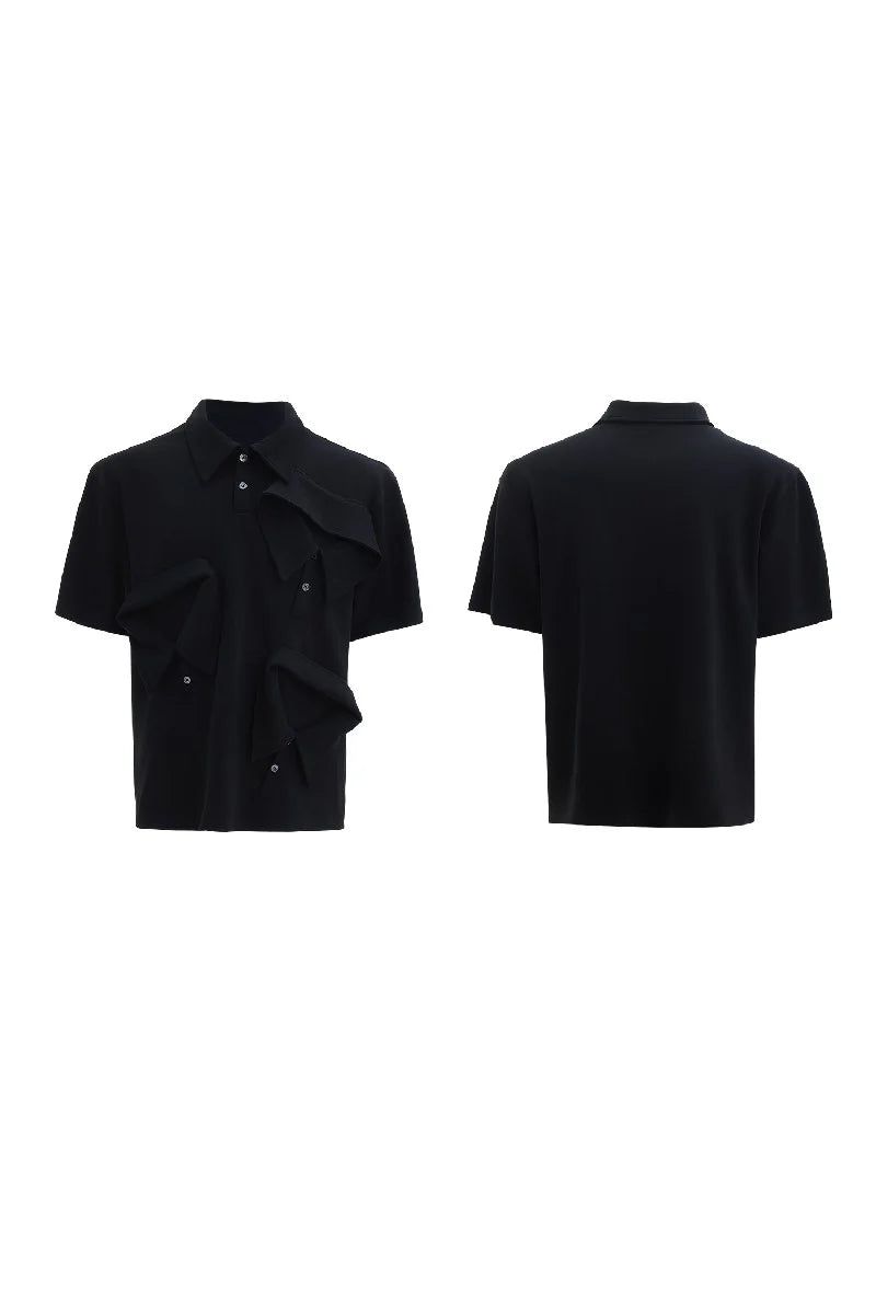 Deconstructed Multi Collar Polo