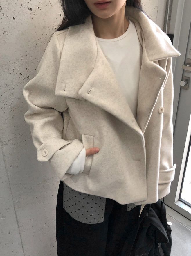 Hanpori Quilted High-Neck Short Coat