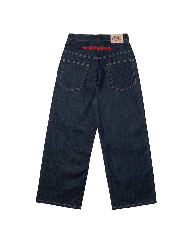 DC x The Rolling Stones Logo Embroidery Raw Denim Pant