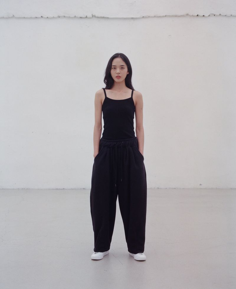 WARM-FLEECE BALLOON PANTS (Black)