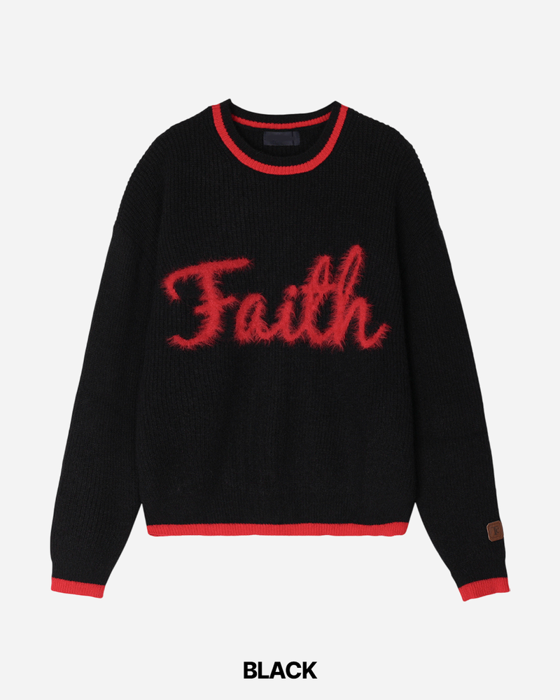 Faith Lettering Knit