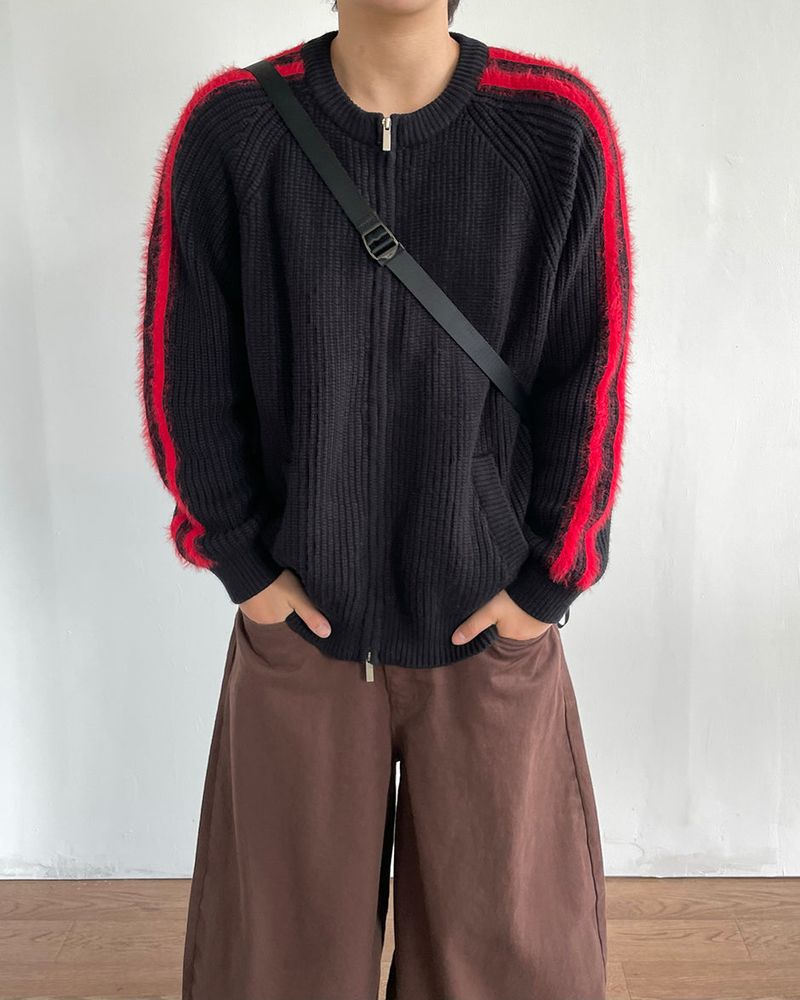 Kade Line Knit Zip-up