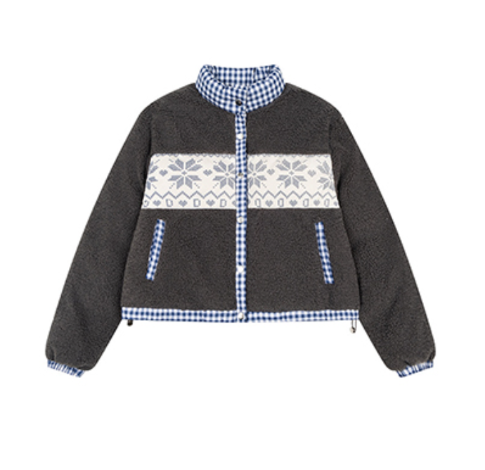 Cozy&Kitsch（コージーアンドキッチ）の「ノルディックチェックフリースジャケット（ジャケット/アウター）」