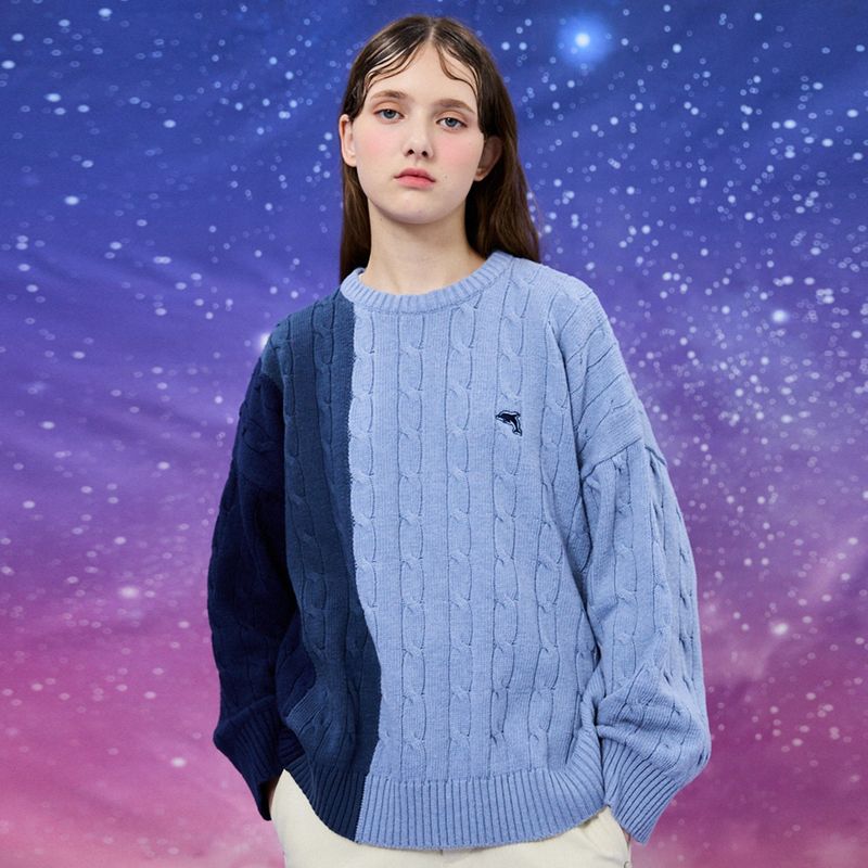 WaiKei（ワイケイ）の「Dolphin gradation cable knit（Tops）」