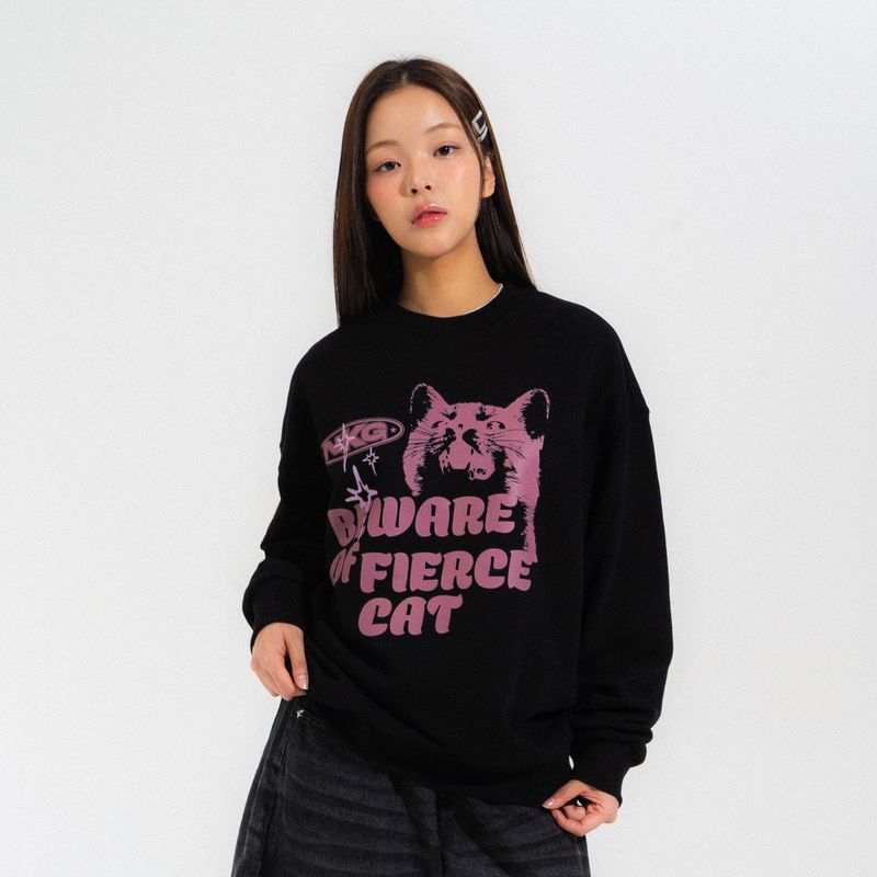 NEWKITSCH（ニューキッチジェネレーション）の「ビアウェアスウェットシャツ - 黒（トップス）」