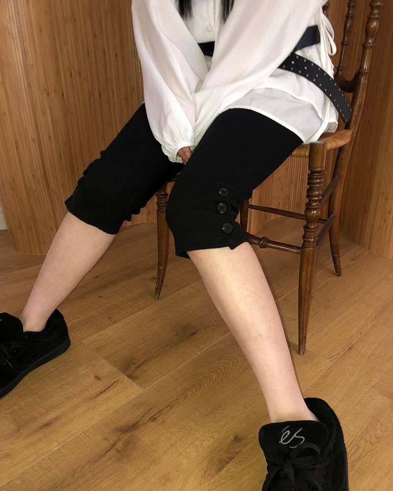 Sierra Slit Button Biker Pants