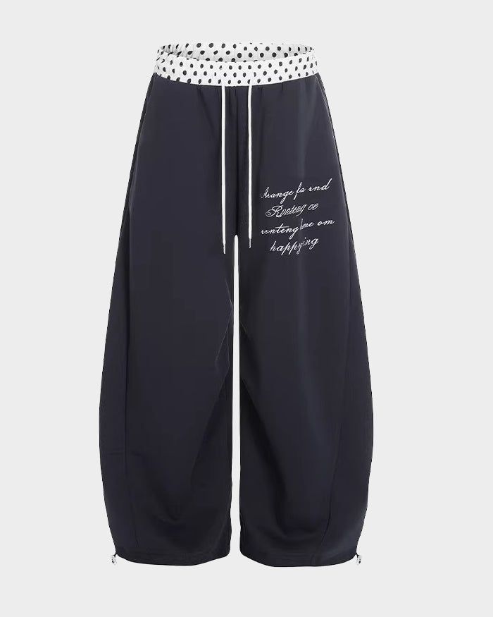 (W's) Dot Banding Wide Sweatpants