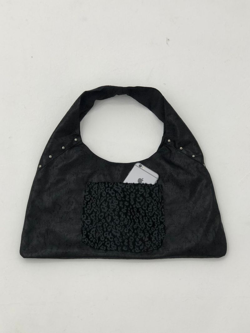 Vintage Pocket Leopard Fur Shoulder Bag
