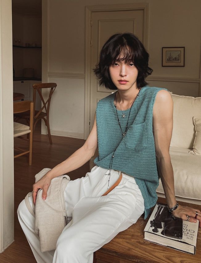 Poblin pocket knit vest