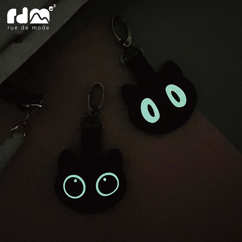ぴかぴかCat Genuine Leather Keychain