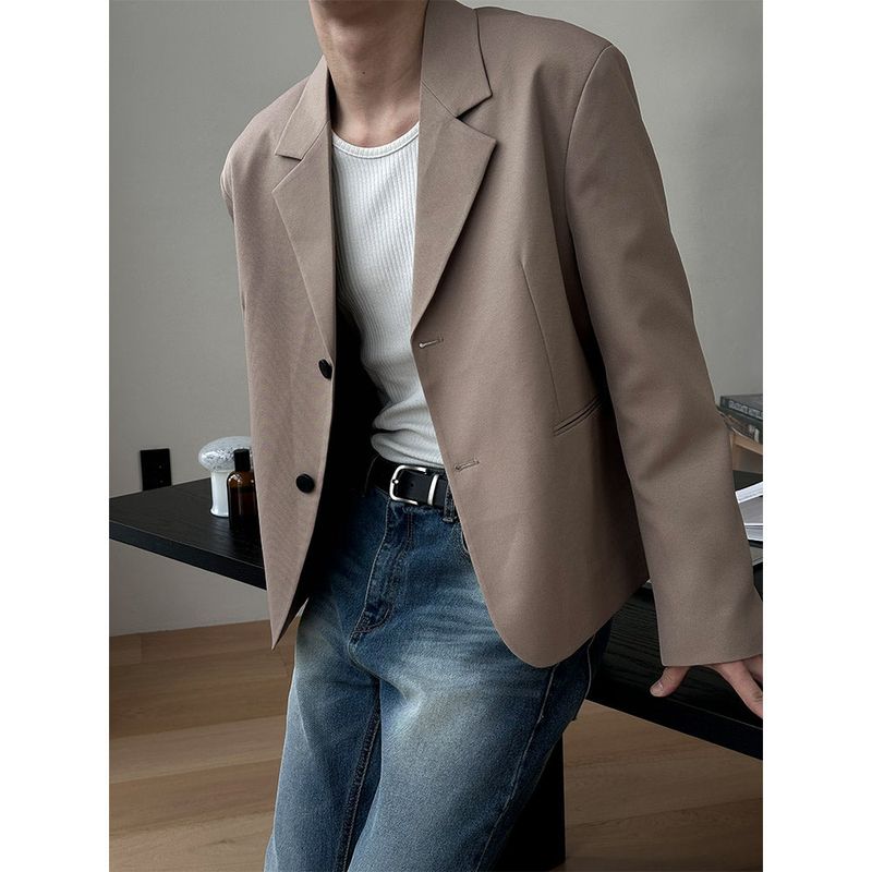 [S/F] Minimal crop blazer(2color)