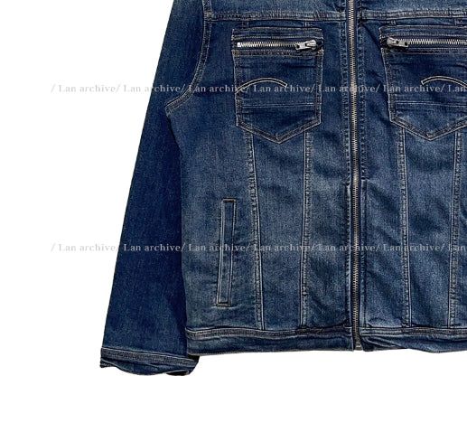 Undead China Neck Denim Jacket