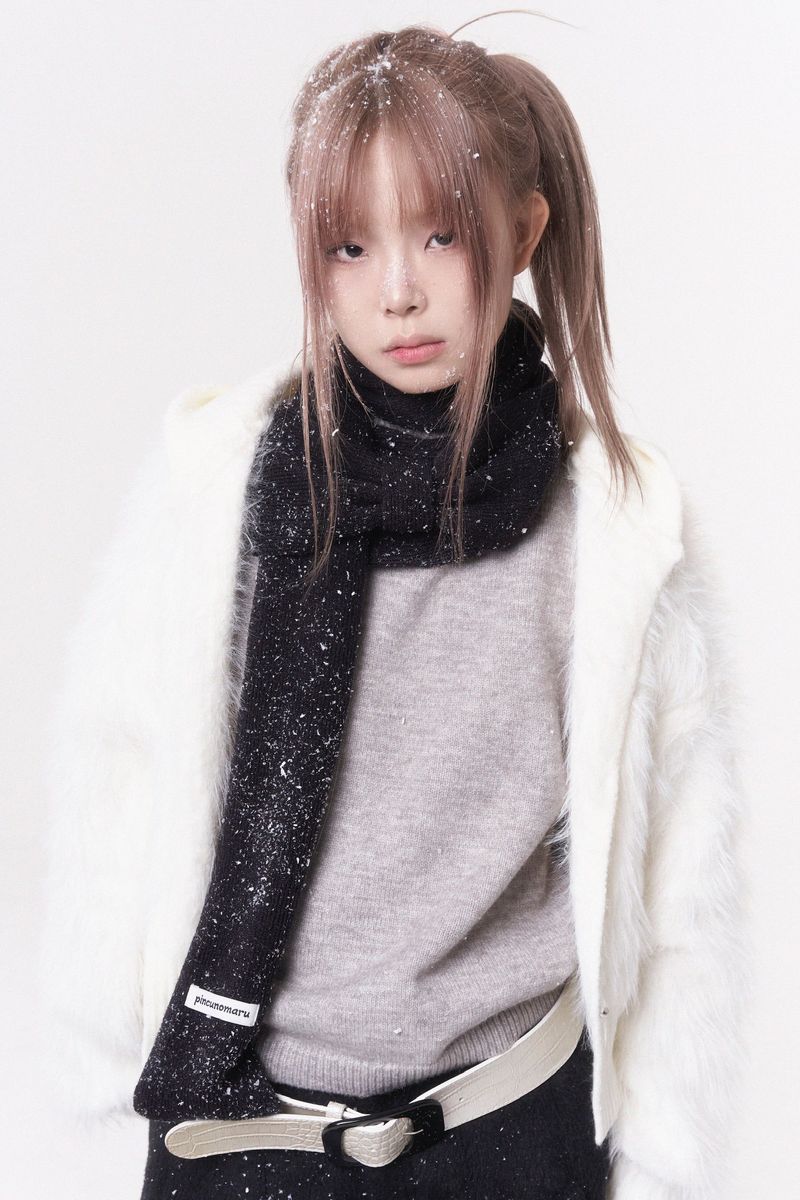 Mini ribbon muffler_black