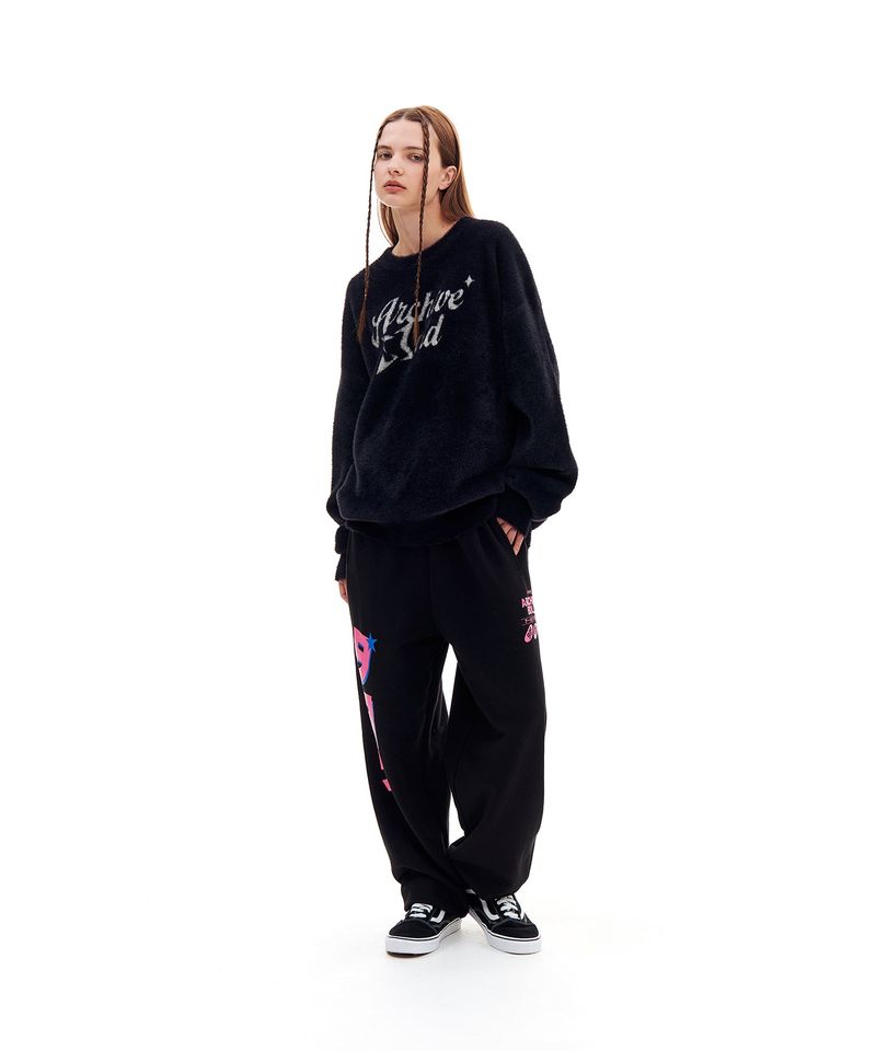 HAIRY STAR LOGO KNIT (BLACK)