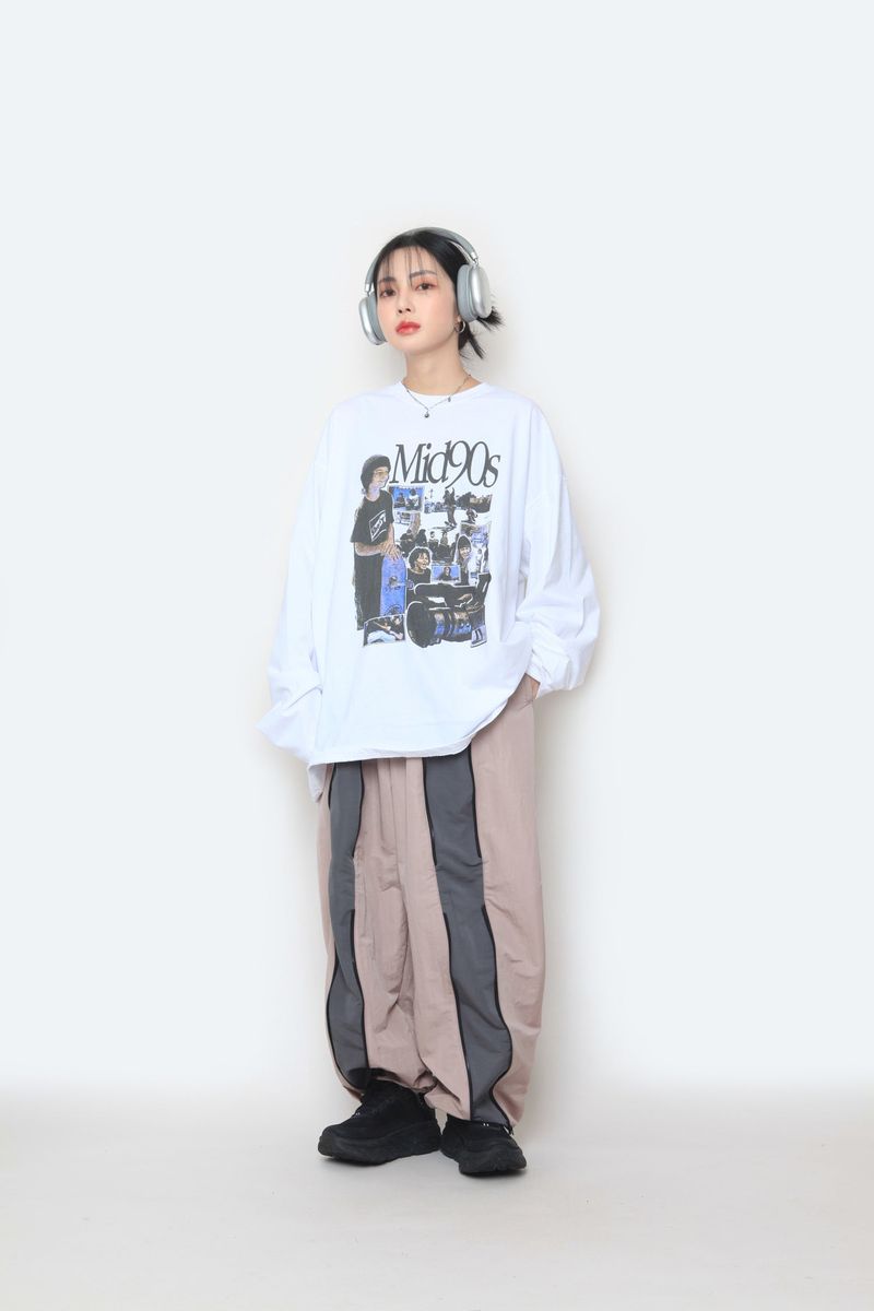 nutellike(ヌテールライク)の「Mid-Nineties Printed Long-Sleeved T-Shirt(Tops)」