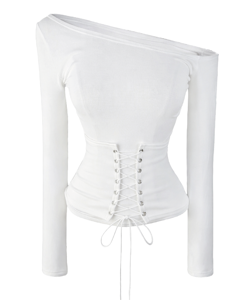 SOUL'S COLOR（ソウルズカラー）の「Lace-Up Corset Slim Top (3color)（Tops）」