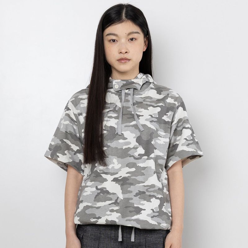 Twister Button Hood Tee - Camo