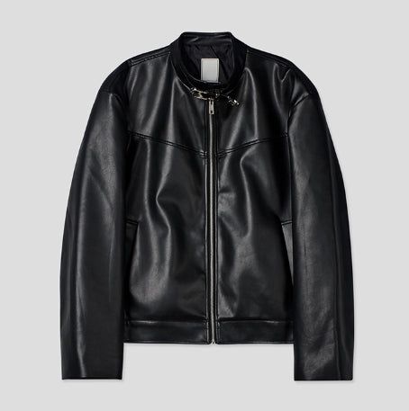 Kent western buckle leather jacket