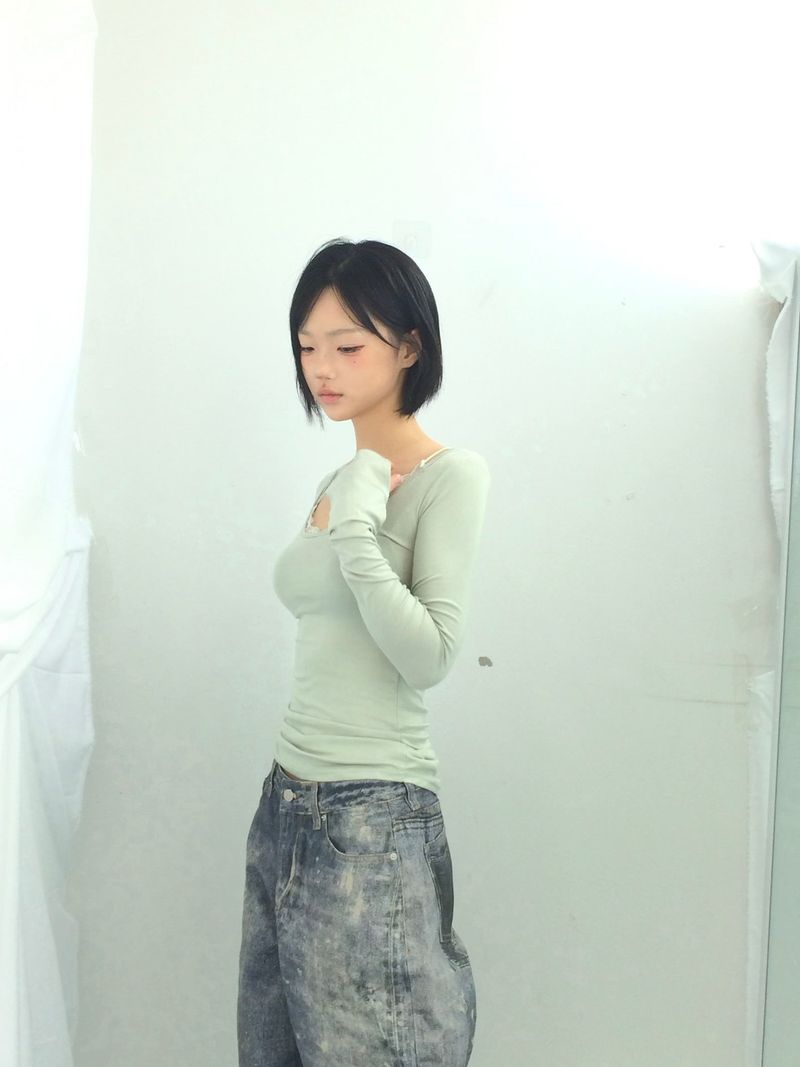 rough-washed vintage denim