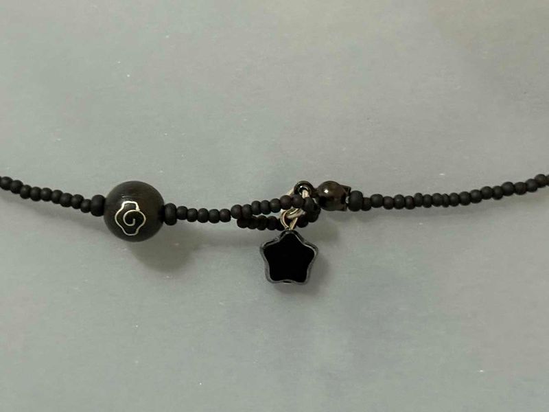 Ebony cloud & star necklace