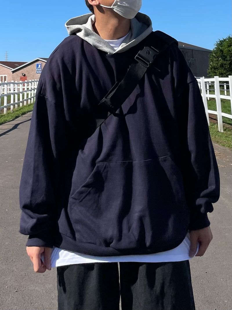 COVER TWO TONE LOOSEFIT HOODY