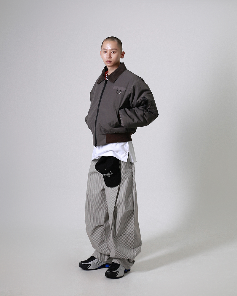 Curved stripe pants (Unisex)