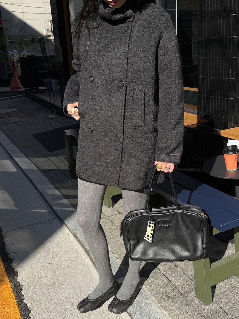 [MADE] KYLIE WOOL ALPACA HANDMADE HALF DOUBLE COAT