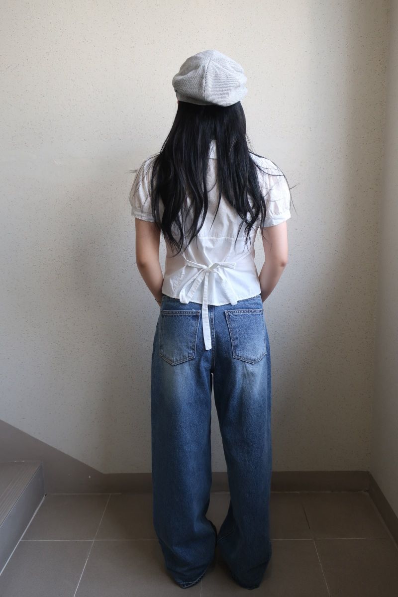 ハートボタンシャツ