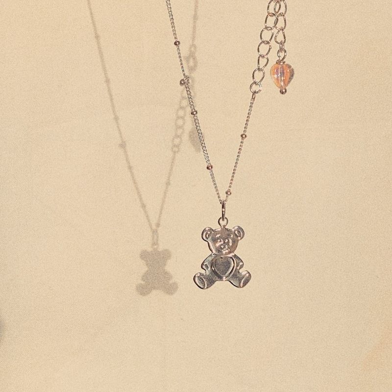 From June(フロムジューン)の「Heart Bear necklace - Silver(Accessories)」