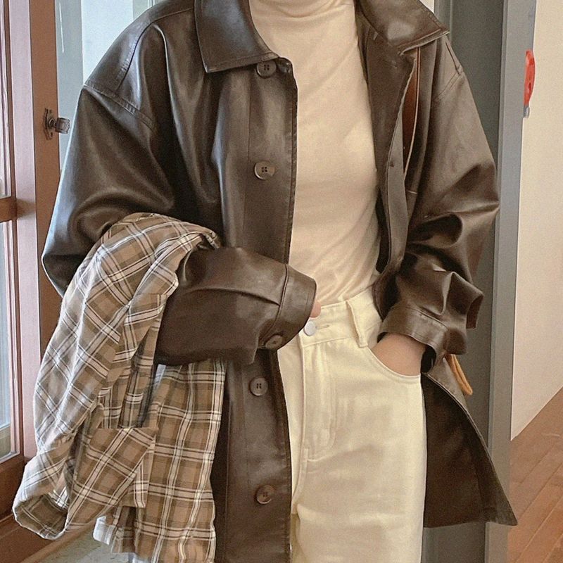 Like Brush Leather Jacket